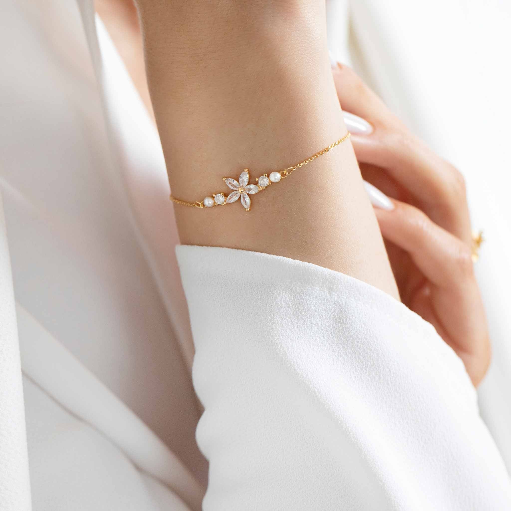 Ensemble Fleur Perla Gold