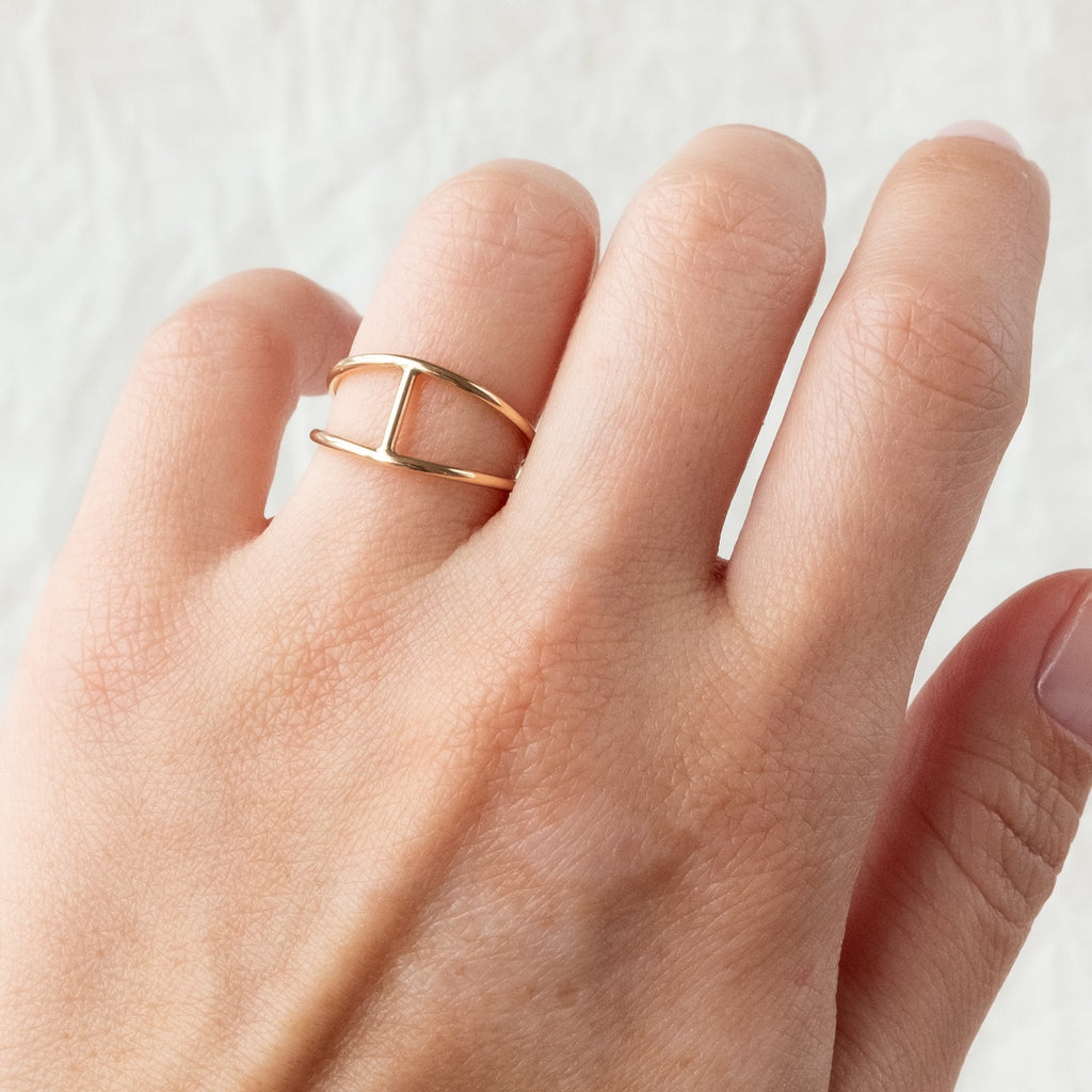 Sample 11: Gold Filled Statement Ring - size 5, 6